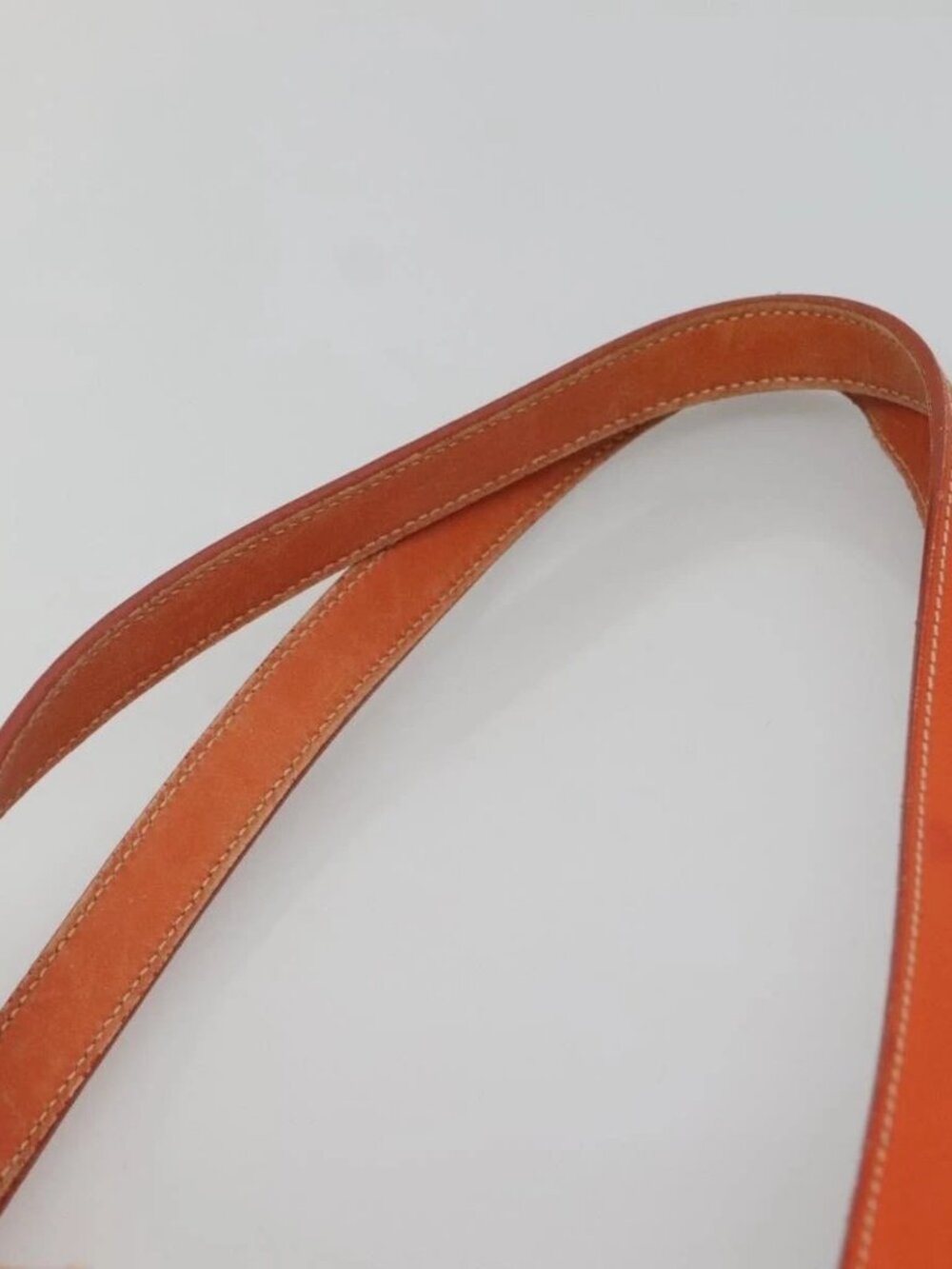 PRADA Tote Bag Nylon 2way Orange Gold Auth ep9199 - Picture 9 of 16